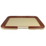 Лоток для для щенков и собак малых пород Dogman с сеткой, оливковый, средний (50х70 см)