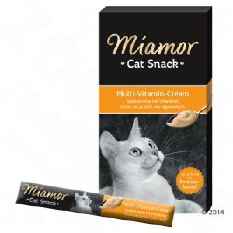 Лакомство Miamor для кошек витаминами и таурином, укрепляет иммунитет, 6x15 гр