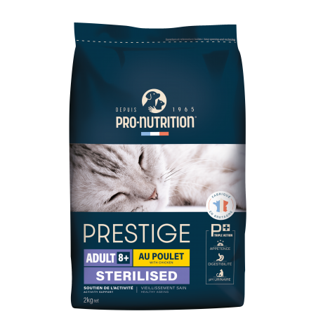 Сухой корм для стерилизованных кошек старше 8 лет Pro-Nutrition Flatazor Prestige Cat ADULT 8+ STERILIZED &/OR LIGHT, 2 кг