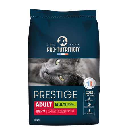 Сухой корм для привередливых кошек Pro-Nutrition Flatazor Prestige Cat ADULT MULTI WITH POULTRY & VEGETABLES, 2 кг