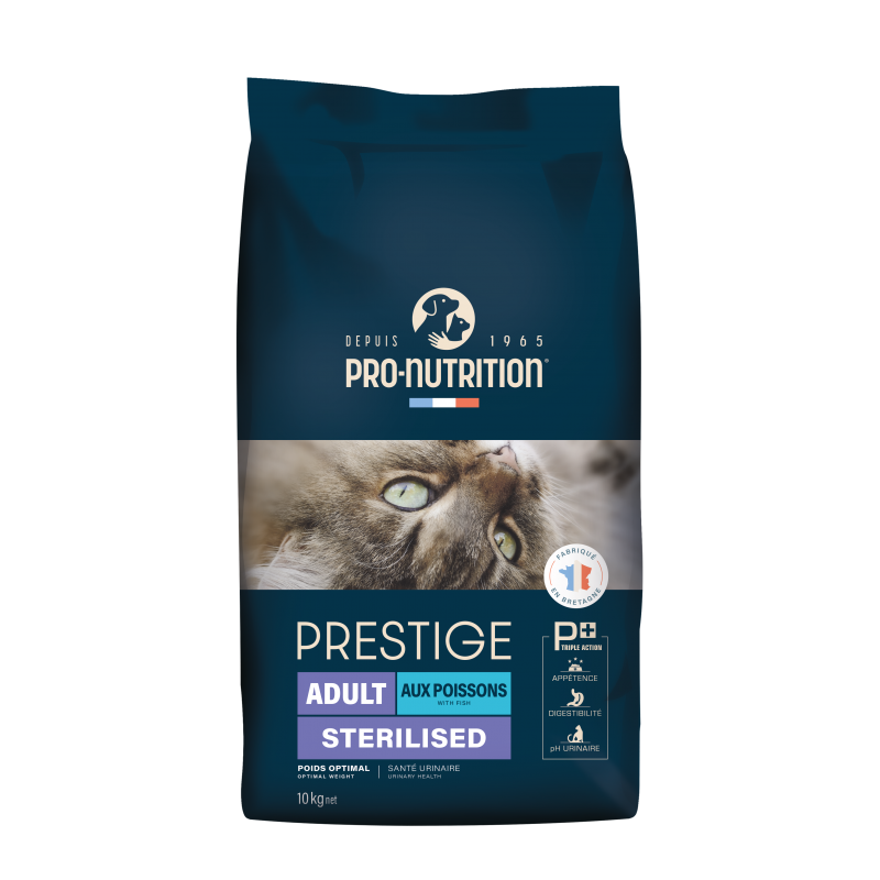 Купить Сухой корм для взрослых стерилизованых кошек Pro-Nutrition Flatazor Prestige Cat ADULT STERILIZED WITH FISH, рыба, 10 кг Flatazor в Калиниграде с доставкой (фото)