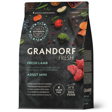 Сухой корм Grandorf Fresh с ягненком для собак мелких пород, 3 кг