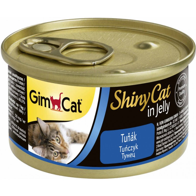 GimCat ShinyCat in Jelly консервы для кошек из тунца 70 г