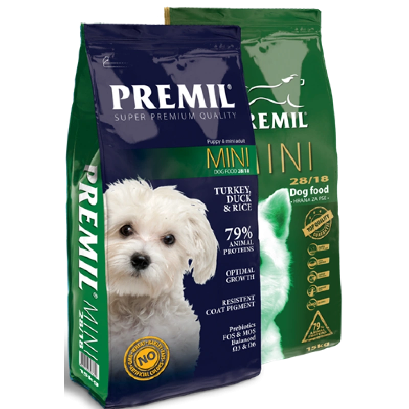 Корм супер премиум для собак мелких пород. Large Premil корм для собак 15кг. Premil super Premium quality 15кг для собак. Корм для собак Premil Mini. Premil Maxi Plus 15 кг.