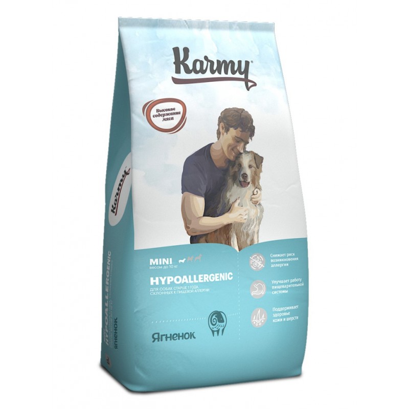 Купить Karmy Hypoallergenic Mini сухой гипоаллергенный корм для взрослых собак мелких пород с ягненком - 10 кг Karmy в Калиниграде с доставкой (фото)