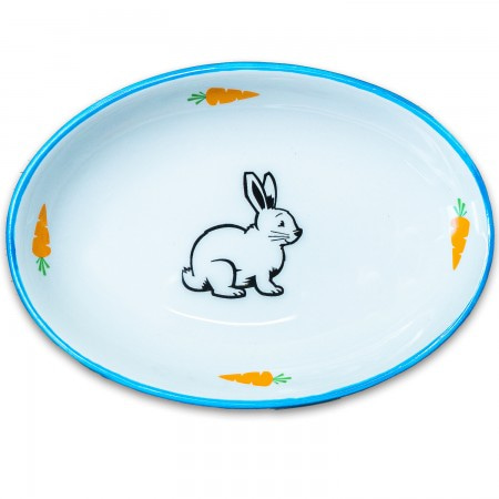 КерамикАрт миска для грызунов Зайчик 90мл, голубая