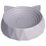 Купить КерамикАрт миска керамическая для кошек круглая с ушками 220 мл,серый КерамикАрт в Калиниграде с доставкой (фото)
