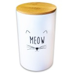 Купить КерамикАрт бокс керамический для хранения корма для кошек MEOW 1700мл, белый КерамикАрт в Калиниграде с доставкой (фото 4)