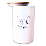 Купить КерамикАрт бокс керамический для хранения корма для кошек MEOW 1700мл, белый КерамикАрт в Калиниграде с доставкой (фото 1)