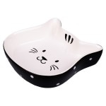 Купить КерамикАрт миска керамическая для кошек Мордочка кошки 200 мл, черный с белым КерамикАрт в Калиниграде с доставкой (фото 1)