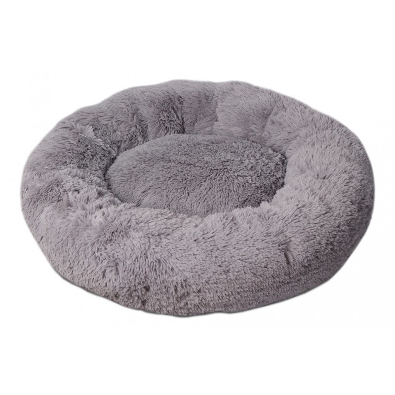 Пончик ( Donut) диаметр 80 см LM-1200-GR-3 серый (несъемный чехол)