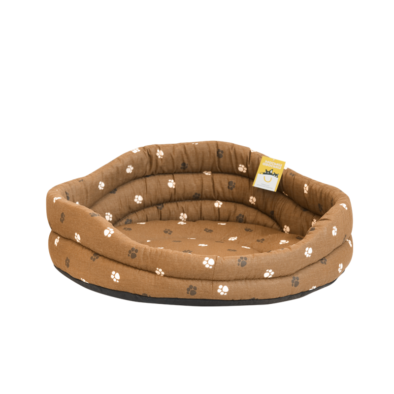 Купить Моськи-Авоськи Лежанка круглая стёганая с подушкой, 67х67х23 см, цвет коричневый Моськи-Авоськи в Калиниграде с доставкой (фото)