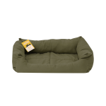 Купить Моськи-Авоськи Лежанка "Бархат" прямоугольная пухлая с подушкой, 64х46х16 см, цвет хаки Моськи-Авоськи в Калиниграде с доставкой (фото 2)