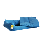 Купить Моськи-Авоськи Лежанка "Бархат" прямоугольная пухлая с подушкой, 64х46х16 см, цвет синий Моськи-Авоськи в Калиниграде с доставкой (фото 1)