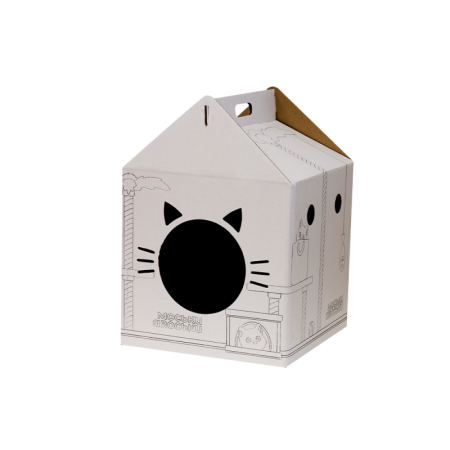 Моськи-Авоськи Домик-раскраска для кошек, картон, 35х35х50 см, белый