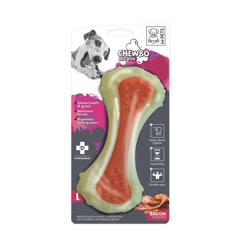 Купить M-PETS Игрушка для собак Кость, вкус бекона, нейлон, размер L, 20,2 см M-Pets в Калиниграде с доставкой (фото)