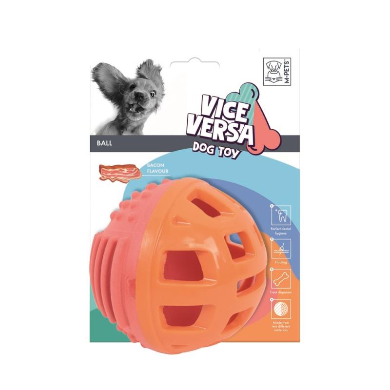 Купить M-PETS Мяч для собаки с запахом бекона для лакомств Вайс Верса, диаметр 12.59 см M-Pets в Калиниграде с доставкой (фото)