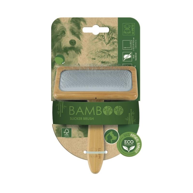 Купить M-PETS Щетка-сликер (пуходерка) бамбуковая BAMBOO Slicker Brush, размер L, 12,5x15,5 см M-Pets в Калиниграде с доставкой (фото)
