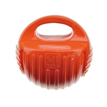 M-PETS Игрушка для собак мяч-гиря, цвет оранжевый, 18 см