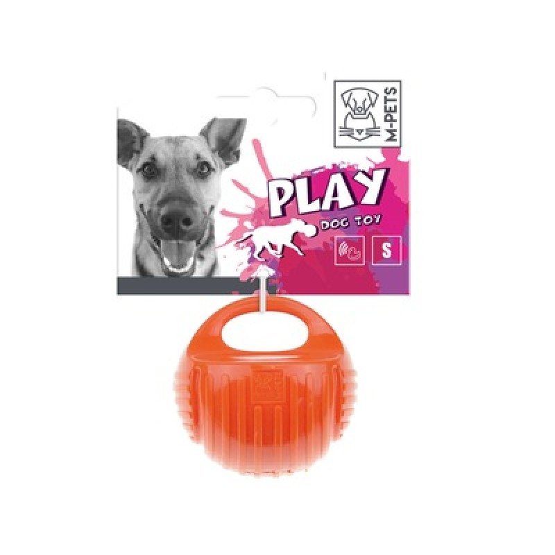 Купить M-PETS Игрушка для собак мяч-гиря, цвет оранжевый, 7,7 см M-Pets в Калиниграде с доставкой (фото)