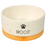 Купить Миска Mr.Kranch Bamboo WOOF керамическая белая на бамбуковой подставке 860 мл Mr.Kranch в Калиниграде с доставкой (фото 2)