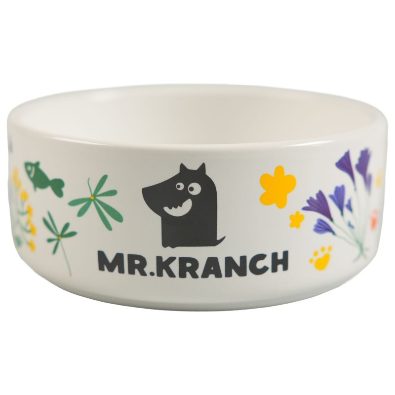 Купить Миска Mr.Kranch керамическая для собак 420 мл Цветы Прованса васильковая Mr.Kranch в Калиниграде с доставкой (фото)