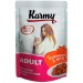 Влажный корм (консервы) KARMY ADULT для взрослых кошек с телятиной в желе пауч (80 гр)