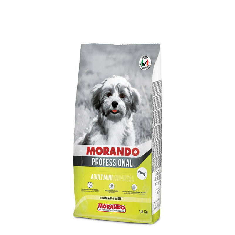 Купить Morando Professional Cane PRO VITAL сухой корм для взрослых собак мелких пород с говядиной - 1,5 кг Morando professional в Калиниграде с доставкой (фото)