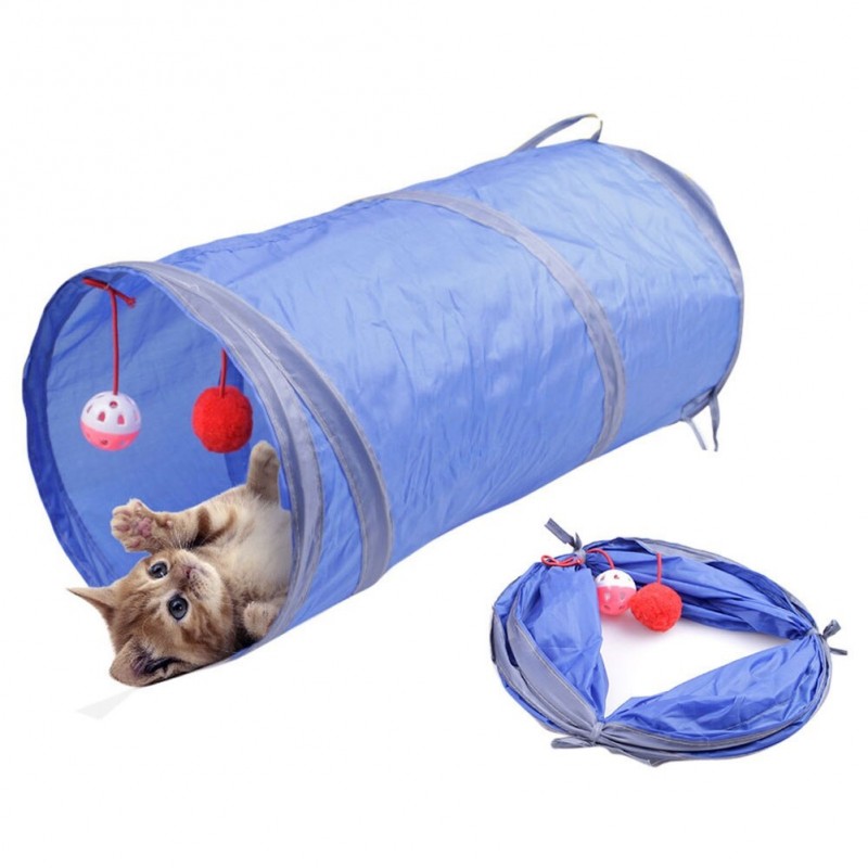 Купить Тоннель для кошек Чистый котик, синий, 50см, нетканое полотно Чистый котик в Калиниграде с доставкой (фото)
