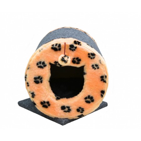 Домик-когтеточка боченок на подставке Чистый Котик, 33х40см