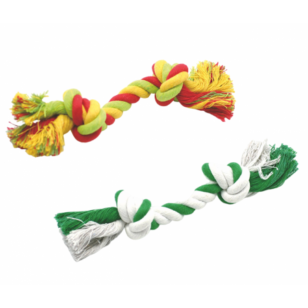 Верёвочная игрушка для собак, канат с двумя узлами Чистый котик, 30см