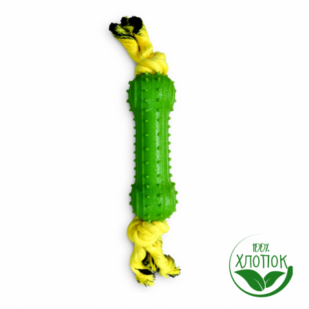 Чистый Котик Верёвочная игрушка с костью для домашних животных, 30 см