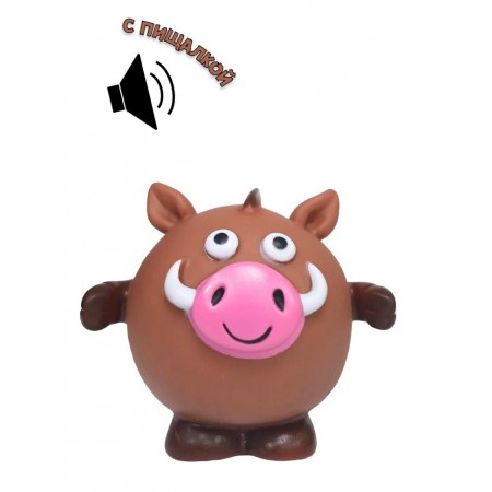 Игрушка для домашних животных кабан Чистый котик, винил, 9х10,5см