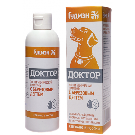 Шампунь "Доктор" с березовым дёгтем, 200 мл