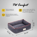 Купить Лежанка Pet Comfort для кошек и собак миниатюрных пород, Golf Vita 01, размер XS 45х55 см, серый Pet Comfort в Калиниграде с доставкой (фото 1)