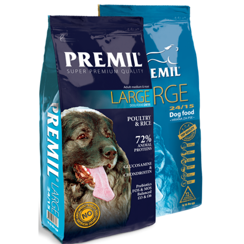 Купить Premil Large для взрослых собак средних и крупных пород, выставочных собак с мясом курицы 1 кг Premil в Калиниграде с доставкой (фото)