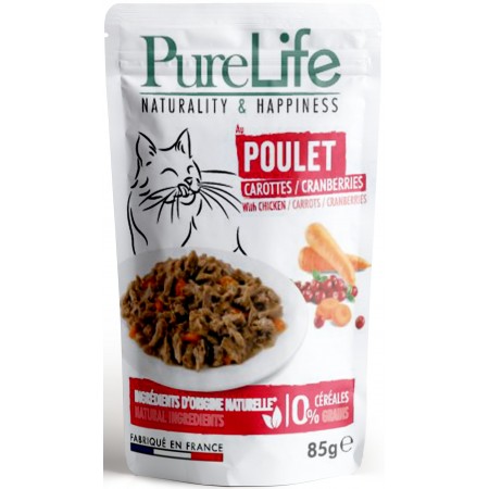 Беззерновые холистик консервы для кошек Pro-Nutrition PURE LIFE паучи с курицей, 85 г