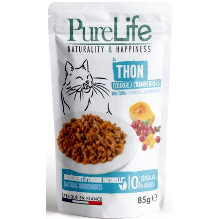 Беззерновые холистик консервы для кошек Pro-Nutrition PURE LIFE паучи с тунцом, 85 г