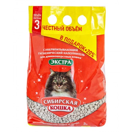 Супервпитывающий наполнитель для длинношерстных кошек «Экстра» 3л