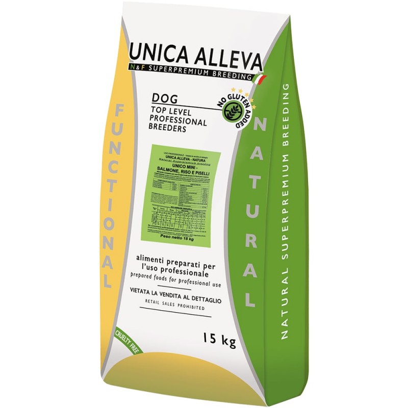Купить Unica Alleva Natura Mini супер-премиум корм для мелких собак с лососем, рисом и горохом, 15 кг Unica Alleva в Калиниграде с доставкой (фото)