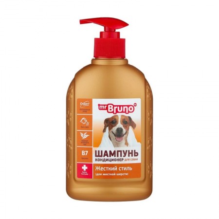 Шампунь-кондиционер Mr.Bruno "Жесткий стиль" для собак жесткошерстных пород, 350 мл