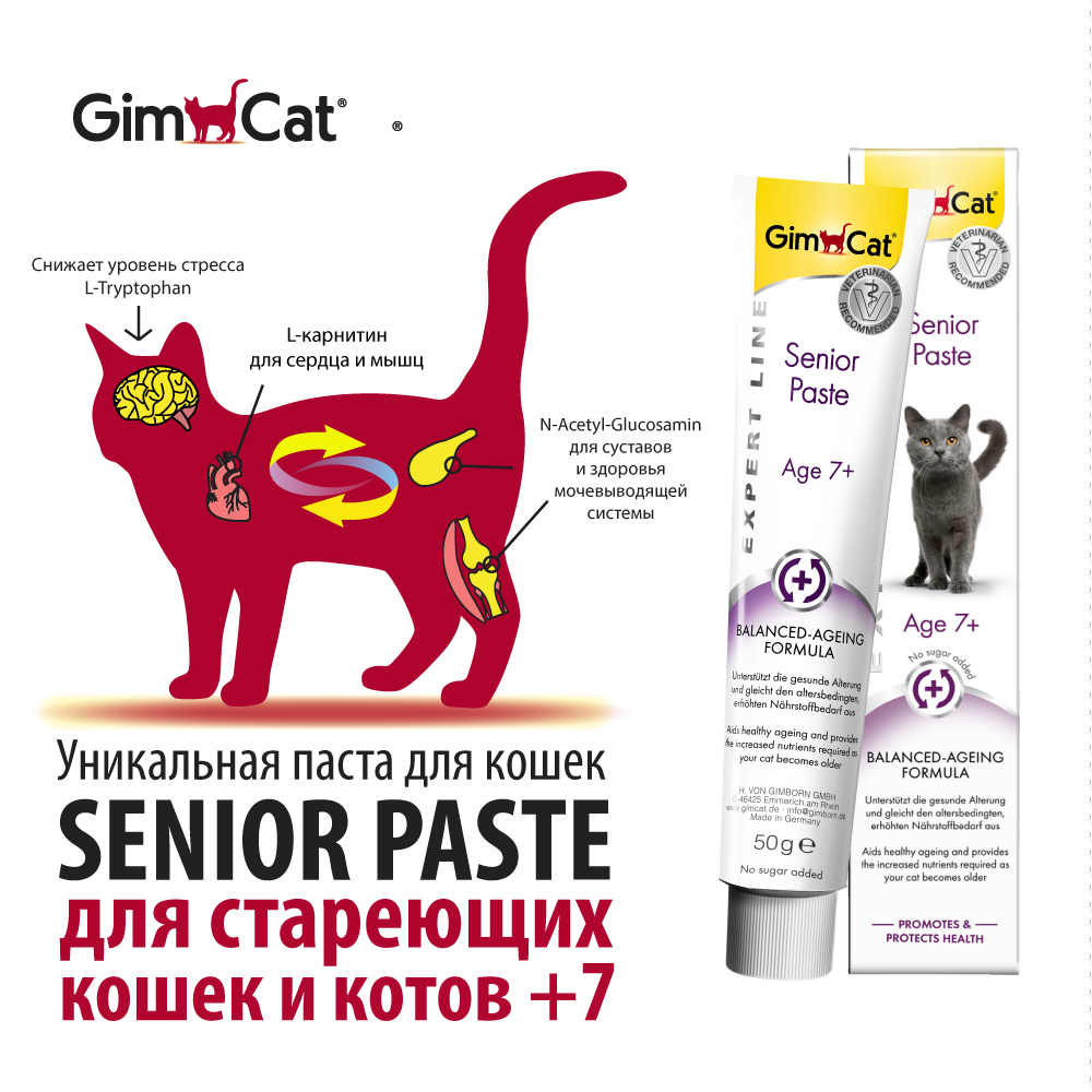 купить в Калининграде Gimcat Expert Line Senior Paste