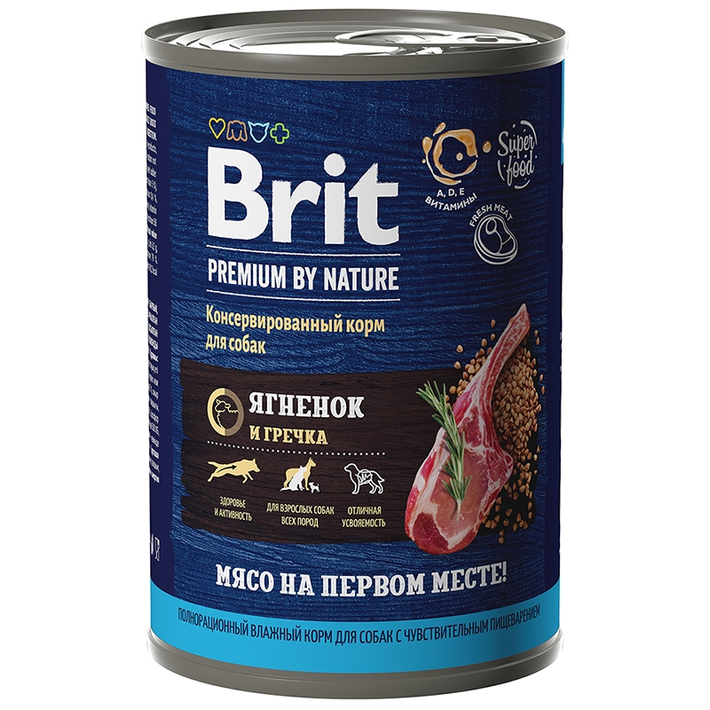 Brit Premium Dog Ягненок с гречкой для собак с чувствительным пищеварением