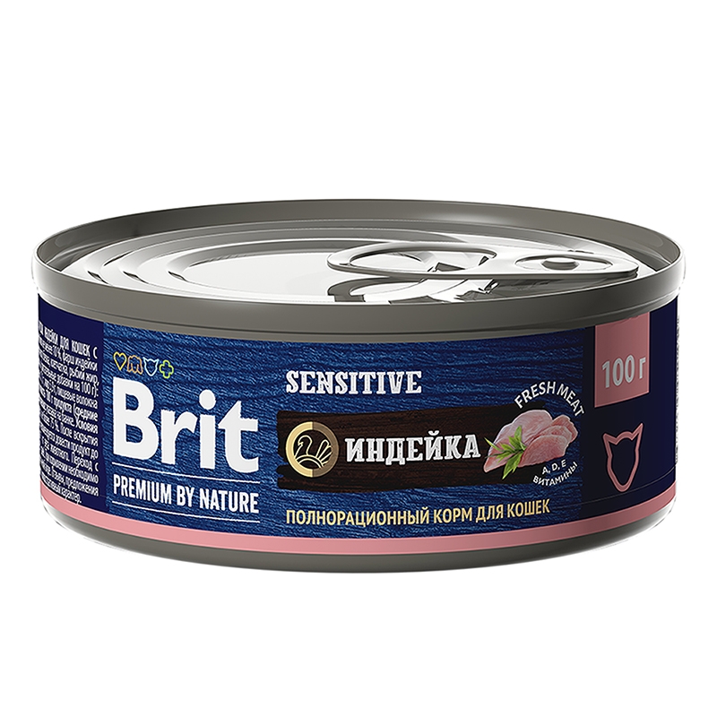 Консервы Brit Premium Индейка для кошек с чувствительным пищеварением