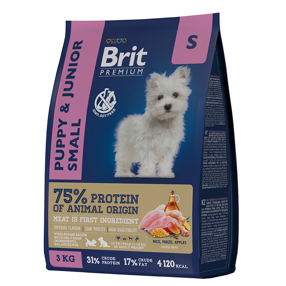 Brit Premium Puppy and Junior Small с мясом курицы.